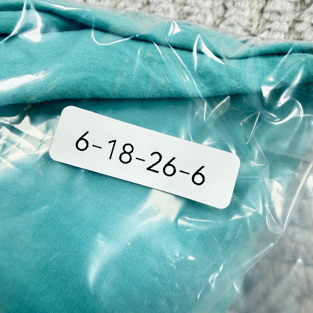 Standard James Perse Button Shirt Women's 4 Teal Ribbed Panel Coastal Beachy - Picture 9 of 9